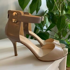 Two-Tone High Heel Sandals